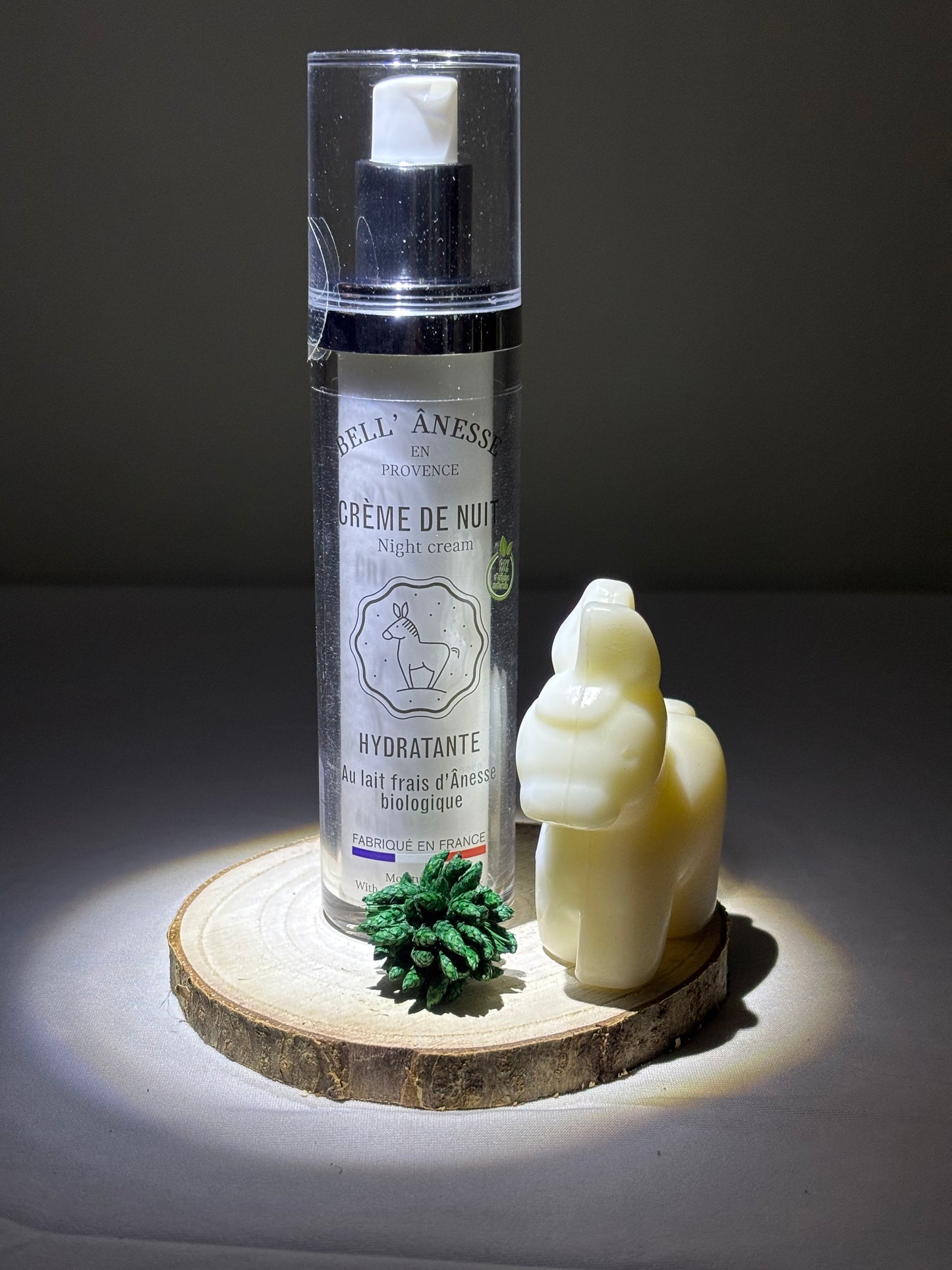 Crème de Nuit Régénérante au Lait d’Ânesse BIO – Soin Visage Hydratant