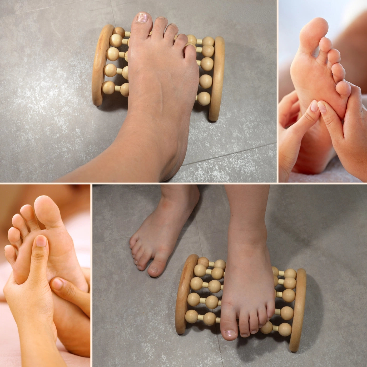 Masseur de Pied en Bois Naturel – Stimulation & Détente Plantaire