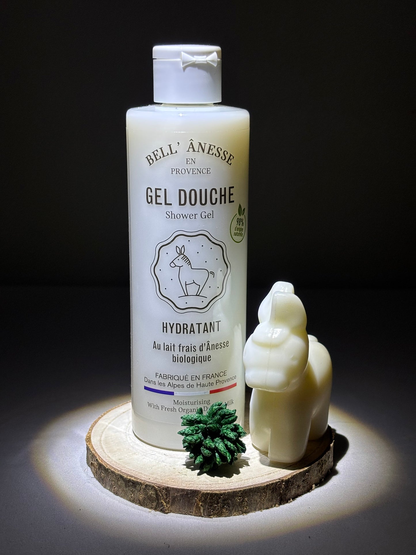 Gel Douche au Lait d’Ânesse BIO – Nettoyant Doux & Hydratant | 250 ml