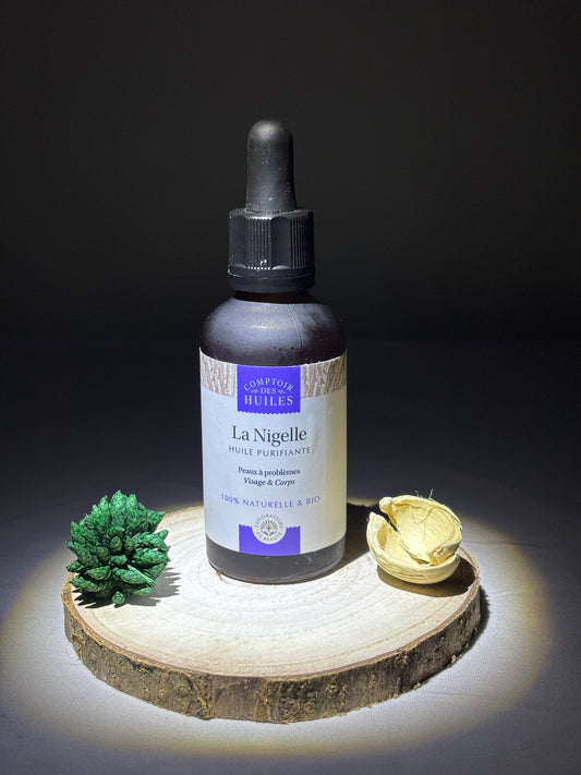 Huile de Nigelle BIO – Soin Purifiant et Réparateur Visage & Cheveux | 50 ml