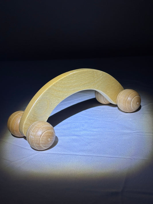 Roue de Massage en Bois Naturel – Détente & Bien-être Musculaire